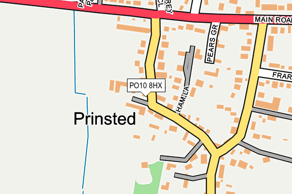 PO10 8HX map - OS OpenMap – Local (Ordnance Survey)