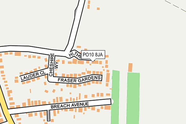 PO10 8JA map - OS OpenMap – Local (Ordnance Survey)