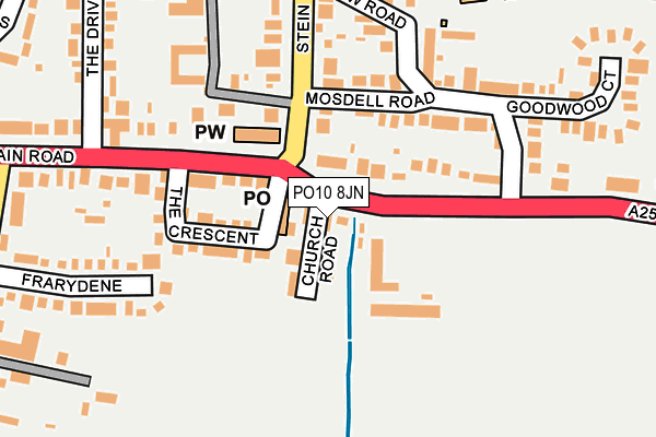 PO10 8JN map - OS OpenMap – Local (Ordnance Survey)