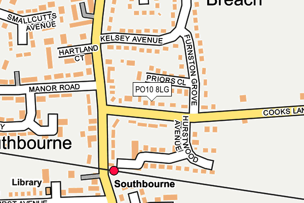 PO10 8LG map - OS OpenMap – Local (Ordnance Survey)