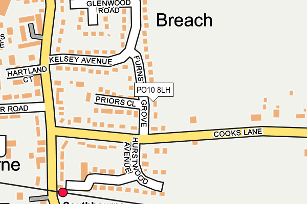PO10 8LH map - OS OpenMap – Local (Ordnance Survey)