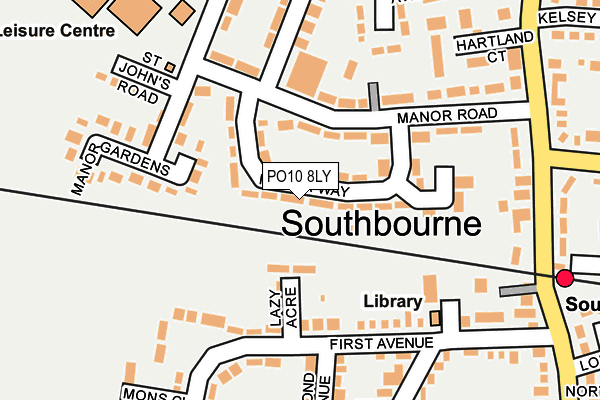 PO10 8LY map - OS OpenMap – Local (Ordnance Survey)