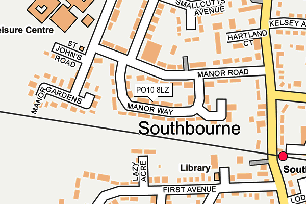 PO10 8LZ map - OS OpenMap – Local (Ordnance Survey)