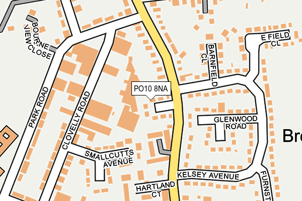 PO10 8NA map - OS OpenMap – Local (Ordnance Survey)