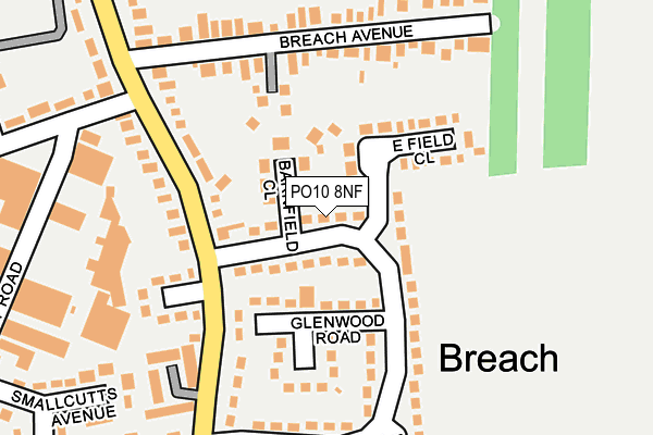 PO10 8NF map - OS OpenMap – Local (Ordnance Survey)
