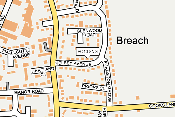 PO10 8NG map - OS OpenMap – Local (Ordnance Survey)