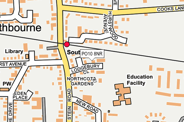 PO10 8NR map - OS OpenMap – Local (Ordnance Survey)