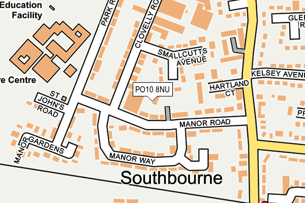 PO10 8NU map - OS OpenMap – Local (Ordnance Survey)