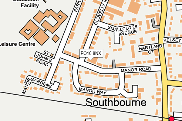 PO10 8NX map - OS OpenMap – Local (Ordnance Survey)