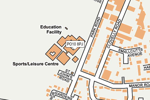 PO10 8PJ map - OS OpenMap – Local (Ordnance Survey) PO10 8PJ map - OS OpenMap – Local (Ordnance Survey)