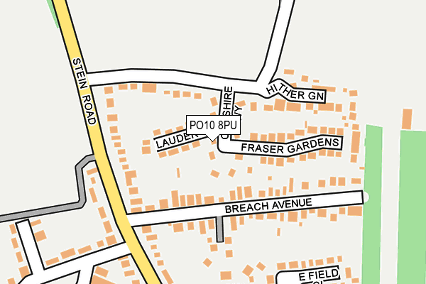 PO10 8PU map - OS OpenMap – Local (Ordnance Survey)