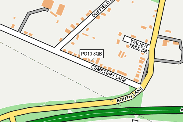 PO10 8QB map - OS OpenMap – Local (Ordnance Survey)