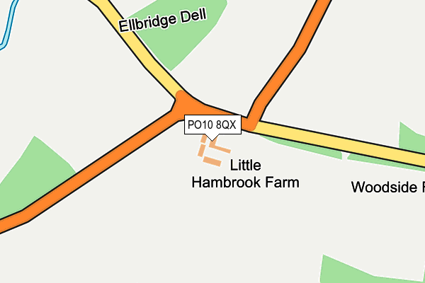 PO10 8QX map - OS OpenMap – Local (Ordnance Survey)