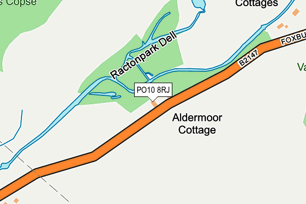 PO10 8RJ map - OS OpenMap – Local (Ordnance Survey)