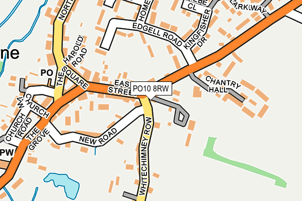 PO10 8RW map - OS OpenMap – Local (Ordnance Survey)