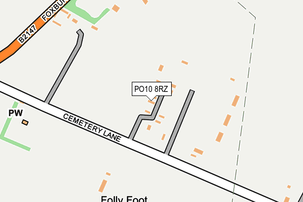 PO10 8RZ map - OS OpenMap – Local (Ordnance Survey)