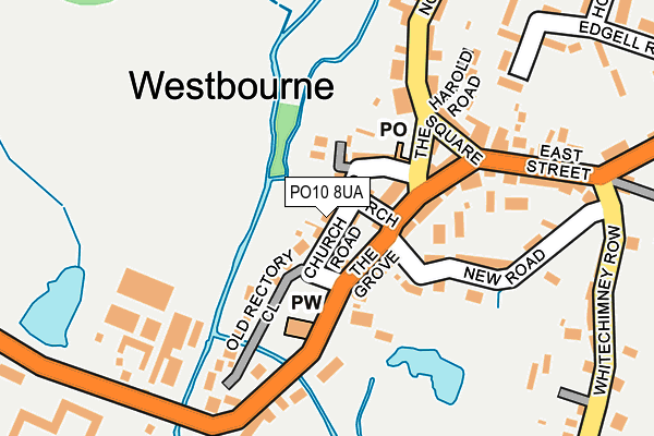 PO10 8UA map - OS OpenMap – Local (Ordnance Survey)