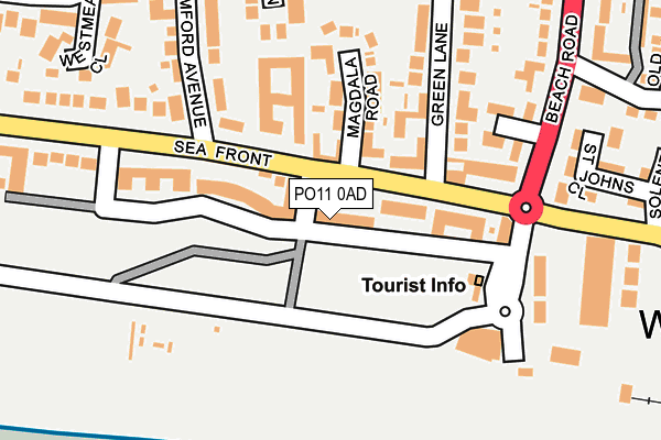PO11 0AD map - OS OpenMap – Local (Ordnance Survey) PO11 0AD map - OS OpenMap – Local (Ordnance Survey)
