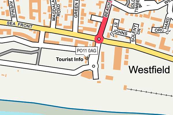 PO11 0AG map - OS OpenMap – Local (Ordnance Survey) PO11 0AG map - OS OpenMap – Local (Ordnance Survey)
