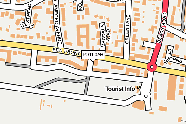 PO11 0AH map - OS OpenMap – Local (Ordnance Survey) PO11 0AH map - OS OpenMap – Local (Ordnance Survey)