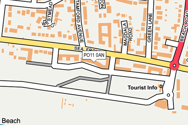PO11 0AN map - OS OpenMap – Local (Ordnance Survey) PO11 0AN map - OS OpenMap – Local (Ordnance Survey)