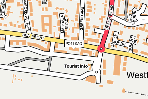 PO11 0AQ map - OS OpenMap – Local (Ordnance Survey) PO11 0AQ map - OS OpenMap – Local (Ordnance Survey)