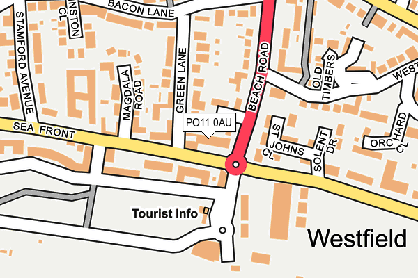 PO11 0AU map - OS OpenMap – Local (Ordnance Survey) PO11 0AU map - OS OpenMap – Local (Ordnance Survey)