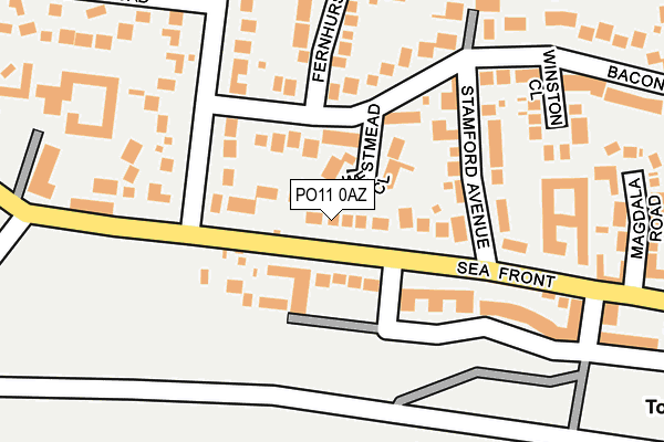 PO11 0AZ map - OS OpenMap – Local (Ordnance Survey) PO11 0AZ map - OS OpenMap – Local (Ordnance Survey)