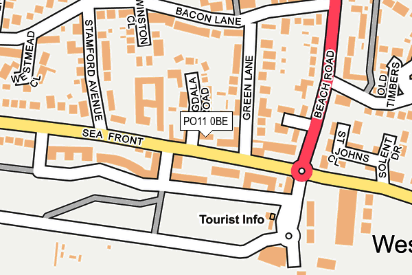 PO11 0BE map - OS OpenMap – Local (Ordnance Survey) PO11 0BE map - OS OpenMap – Local (Ordnance Survey)