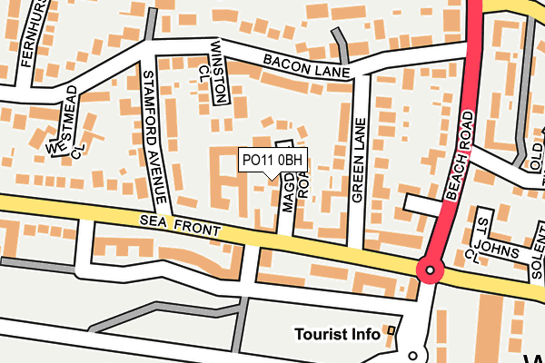 PO11 0BH map - OS OpenMap – Local (Ordnance Survey) PO11 0BH map - OS OpenMap – Local (Ordnance Survey)