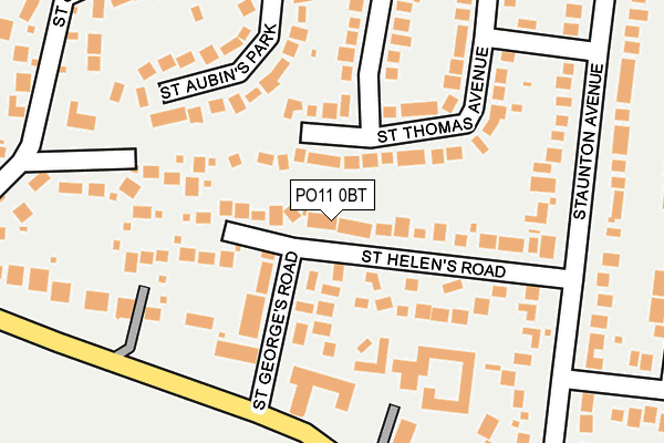 PO11 0BT map - OS OpenMap – Local (Ordnance Survey) PO11 0BT map - OS OpenMap – Local (Ordnance Survey)