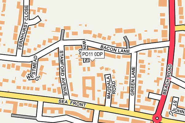 PO11 0DP map - OS OpenMap – Local (Ordnance Survey) PO11 0DP map - OS OpenMap – Local (Ordnance Survey)