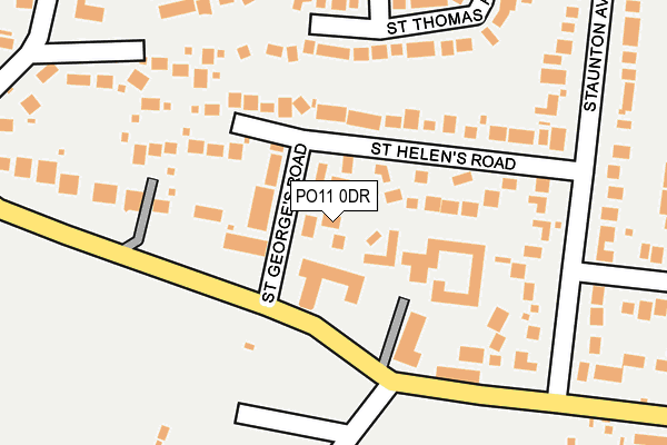 PO11 0DR map - OS OpenMap – Local (Ordnance Survey) PO11 0DR map - OS OpenMap – Local (Ordnance Survey)