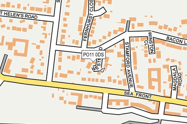 PO11 0DS map - OS OpenMap – Local (Ordnance Survey) PO11 0DS map - OS OpenMap – Local (Ordnance Survey)
