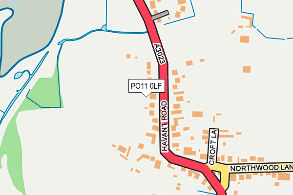 PO11 0LF map - OS OpenMap – Local (Ordnance Survey) PO11 0LF map - OS OpenMap – Local (Ordnance Survey)