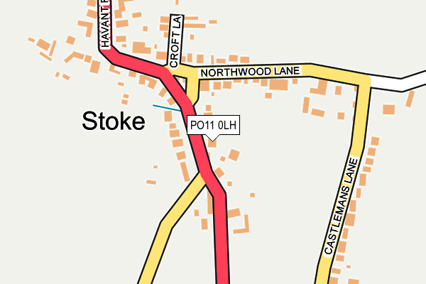 PO11 0LH map - OS OpenMap – Local (Ordnance Survey) PO11 0LH map - OS OpenMap – Local (Ordnance Survey)