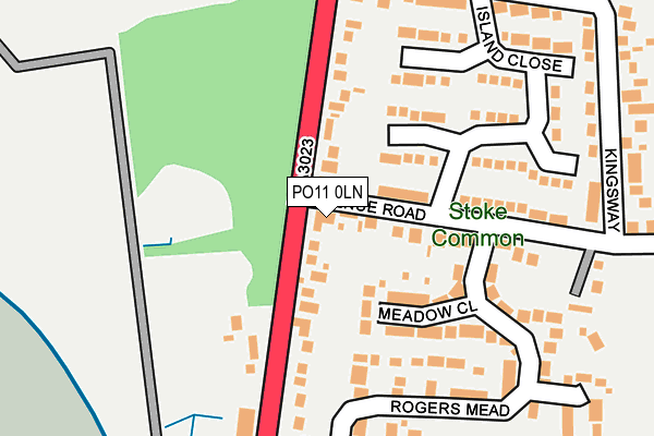 PO11 0LN map - OS OpenMap – Local (Ordnance Survey) PO11 0LN map - OS OpenMap – Local (Ordnance Survey)