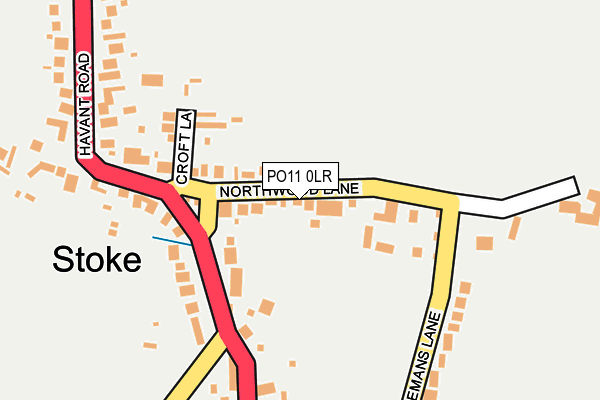 PO11 0LR map - OS OpenMap – Local (Ordnance Survey) PO11 0LR map - OS OpenMap – Local (Ordnance Survey)