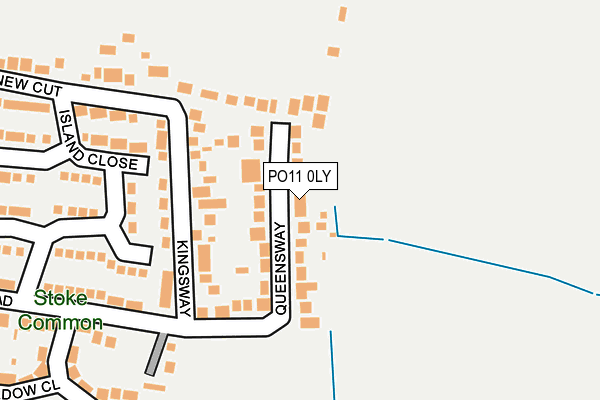 PO11 0LY map - OS OpenMap – Local (Ordnance Survey) PO11 0LY map - OS OpenMap – Local (Ordnance Survey)