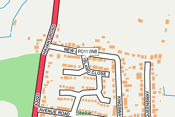 PO11 0NB map - OS OpenMap – Local (Ordnance Survey) PO11 0NB map - OS OpenMap – Local (Ordnance Survey)