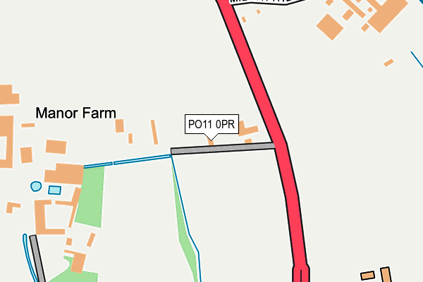 PO11 0PR map - OS OpenMap – Local (Ordnance Survey) PO11 0PR map - OS OpenMap – Local (Ordnance Survey)