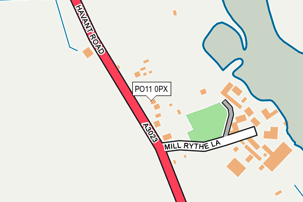 PO11 0PX map - OS OpenMap – Local (Ordnance Survey) PO11 0PX map - OS OpenMap – Local (Ordnance Survey)