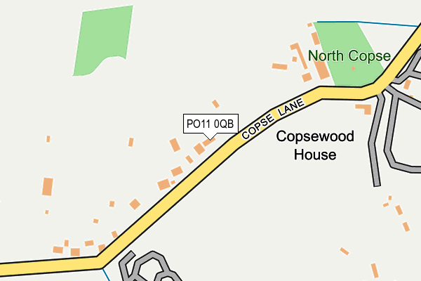 PO11 0QB map - OS OpenMap – Local (Ordnance Survey) PO11 0QB map - OS OpenMap – Local (Ordnance Survey)