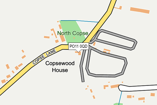 PO11 0QD map - OS OpenMap – Local (Ordnance Survey) PO11 0QD map - OS OpenMap – Local (Ordnance Survey)
