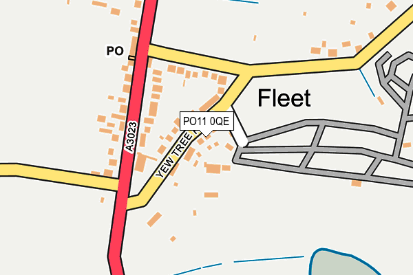 PO11 0QE map - OS OpenMap – Local (Ordnance Survey) PO11 0QE map - OS OpenMap – Local (Ordnance Survey)