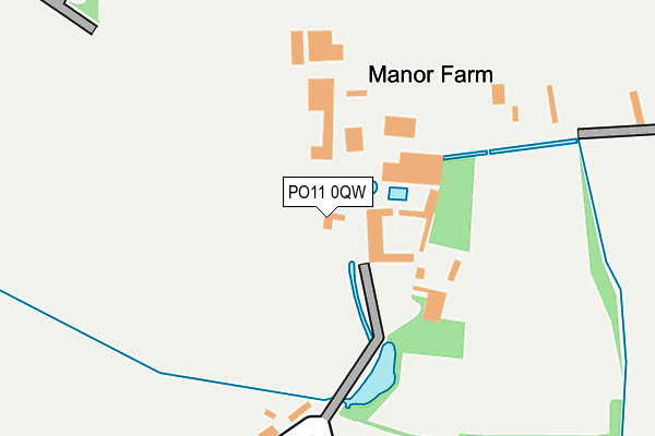 PO11 0QW map - OS OpenMap – Local (Ordnance Survey) PO11 0QW map - OS OpenMap – Local (Ordnance Survey)