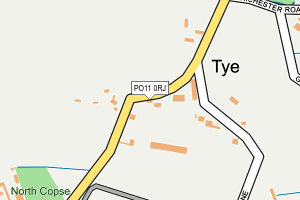 PO11 0RJ map - OS OpenMap – Local (Ordnance Survey)