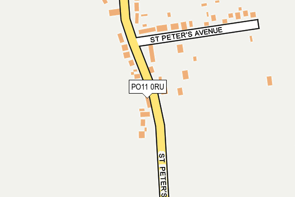 PO11 0RU map - OS OpenMap – Local (Ordnance Survey) PO11 0RU map - OS OpenMap – Local (Ordnance Survey)