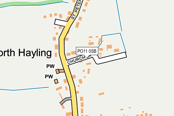 PO11 0SB map - OS OpenMap – Local (Ordnance Survey) PO11 0SB map - OS OpenMap – Local (Ordnance Survey)