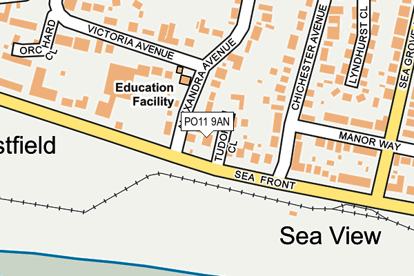 PO11 9AN map - OS OpenMap – Local (Ordnance Survey) PO11 9AN map - OS OpenMap – Local (Ordnance Survey)